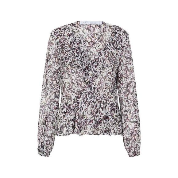 IRO New Voodoo Multicolor Long Sleeve Viscose Blouse Size 38 - Picture 1 of 10